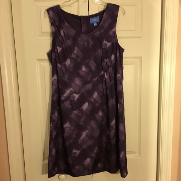 Simply Vera Purple Watercolor Dress Sz 14
