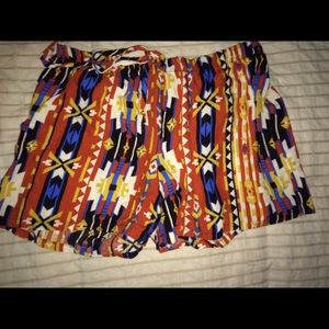 Printed Aztec soft shorts