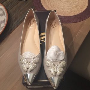 Vince Camuto pebble embellished flat