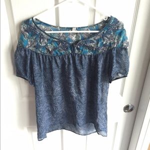Urban outfitters ecote embroidered top medium