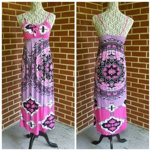 NWT Pink Purple Summer Dress medium