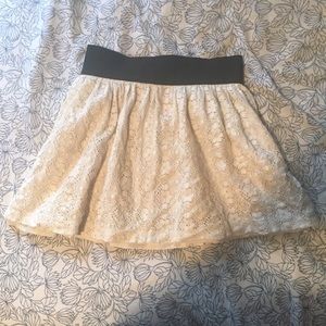 white lace circle skirt
