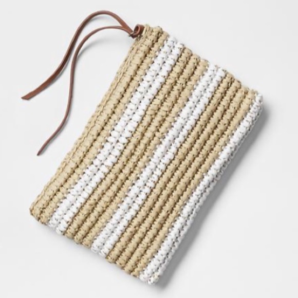 🎉Host Pick🎉 Gap Stripe Woven Straw Raffia Clutch