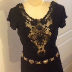 An Adorable Jony Lama Heart Blk Leather Belt Sz 28