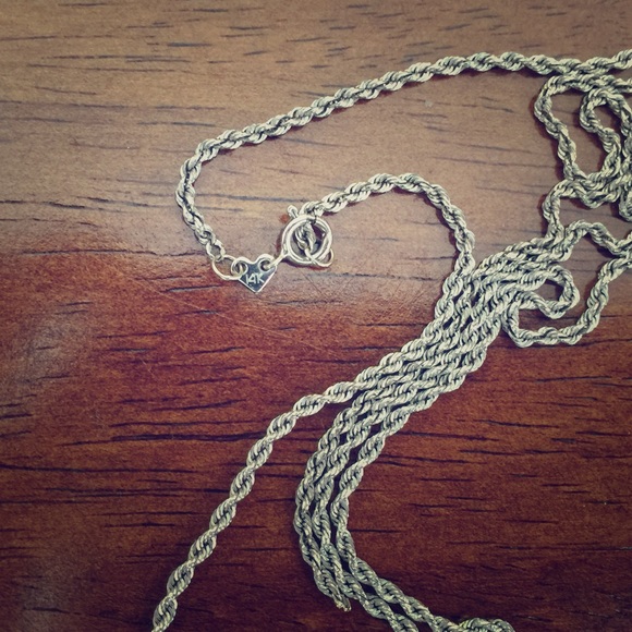 14K WHITE GOLD ROPE CHAIN NECKLACE. WAS $500!!!