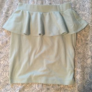 mint body con skirt with peplum