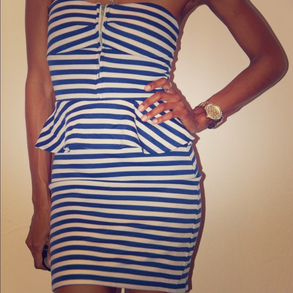 Peplum Strapless Dress