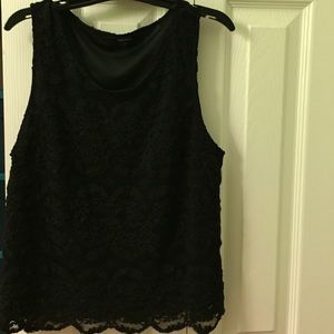 Black lace tank