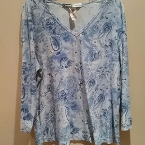 Blue patterned shirt