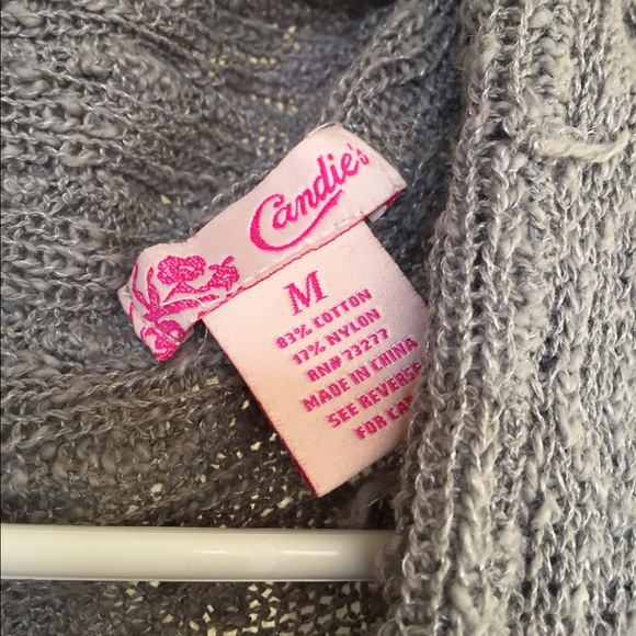 Candies medium gray knit cardigan - Picture 2 of 2