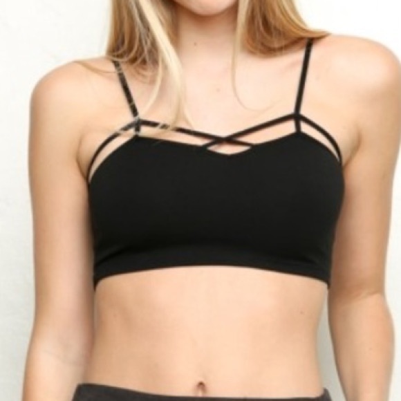 Black crisscross Bralette
