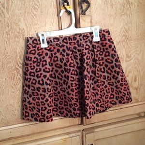 Pink leopard skirt