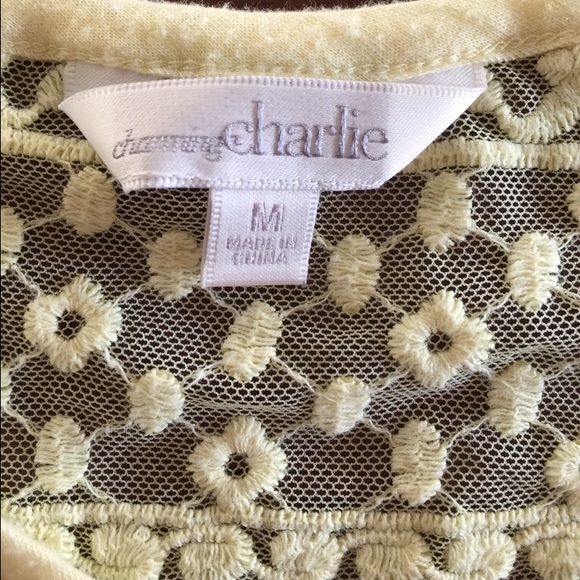 Charming Charlie medium yellow shirt - Picture 3 of 3