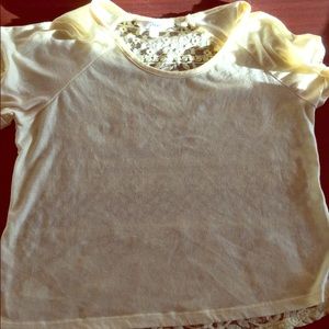 Charming Charlie medium yellow shirt