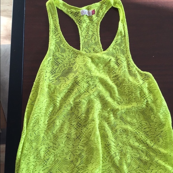 Neon laced tank top - Picture 1 of 2