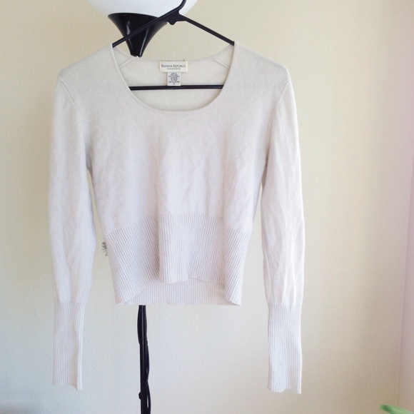BR cropped cashmere sweater