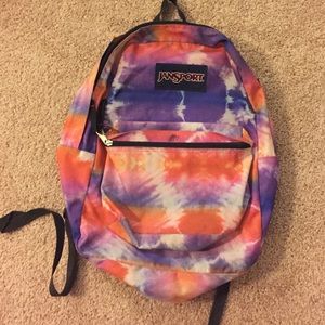 tie dye JanSport backpack