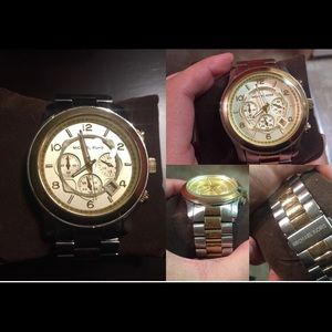 Two Tone Michael Kors Watch Silver and Gold