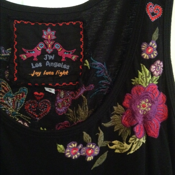 Embroidered black dress