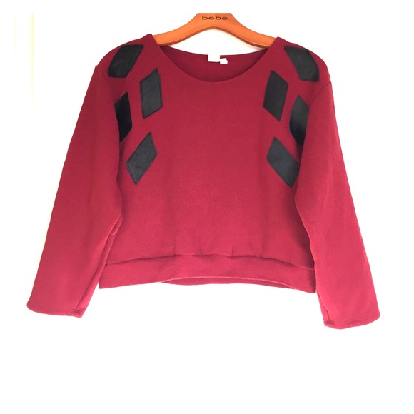 Burgundy cropped sweater