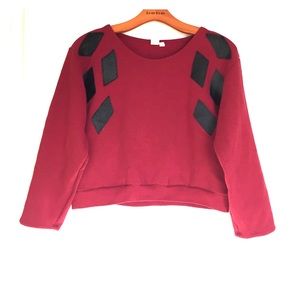 Burgundy cropped sweater