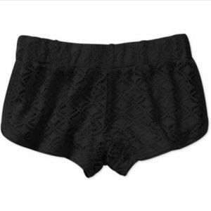 No Boundaries BLACK lace crochet short
