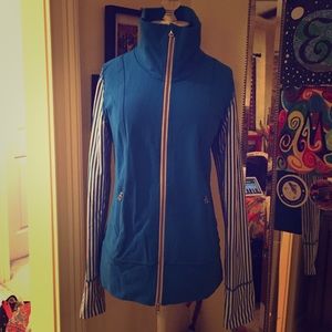 Lululemon blue striped jacket