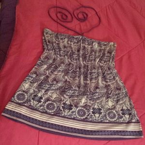 ☆LOWERED☆Blue Paisley Halter/Tube Top