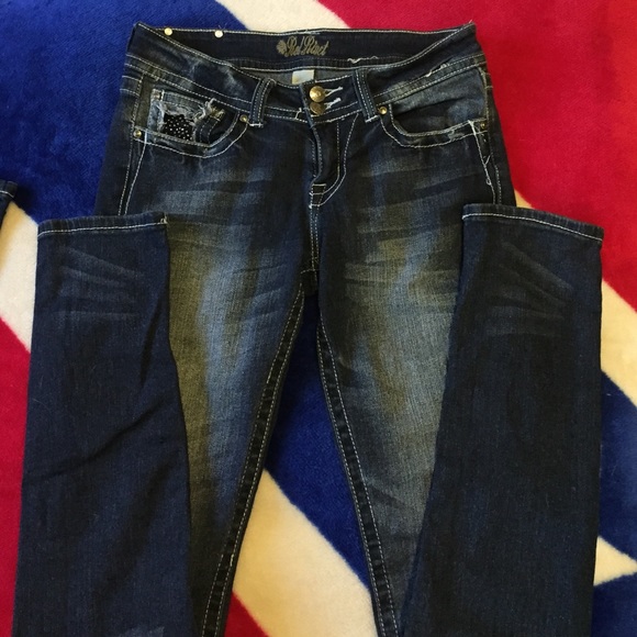Red Rivet Jeans - Picture 2 of 3
