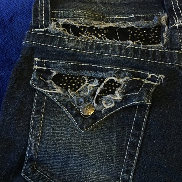 Red Rivet Jeans - Picture 3 of 3