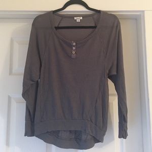 Splendid Long Sleeve Henley Knit Top