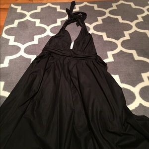 French Connection Black Halter Dress