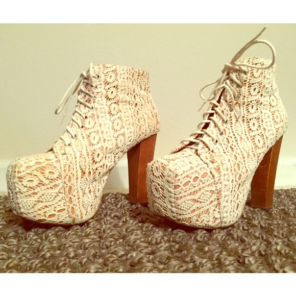 Jeffrey Campbell Lace Lita Lace Up Boots