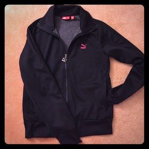 Puma jacket with pink logo