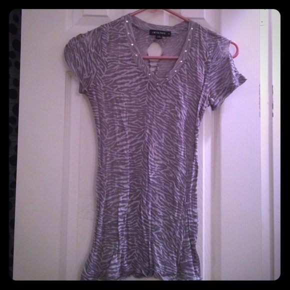 Forever 21 sheer zebra t-shirt