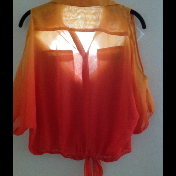 Cold shoulder ombré top - Picture 2 of 3