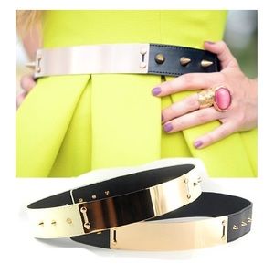Gold Plated Spiked Belt