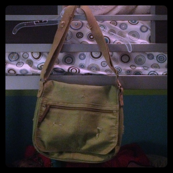 Dark green handbag
