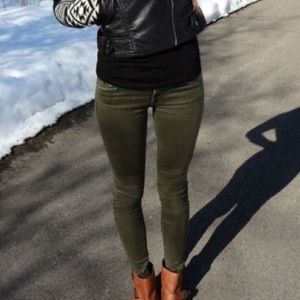 H&M olive green jeggings