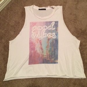 Brandy Melville Good Vibes Crop Top