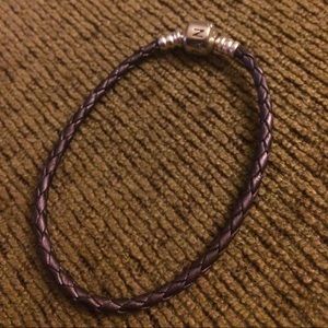 AUTHENTIC leather pandora bracelet.