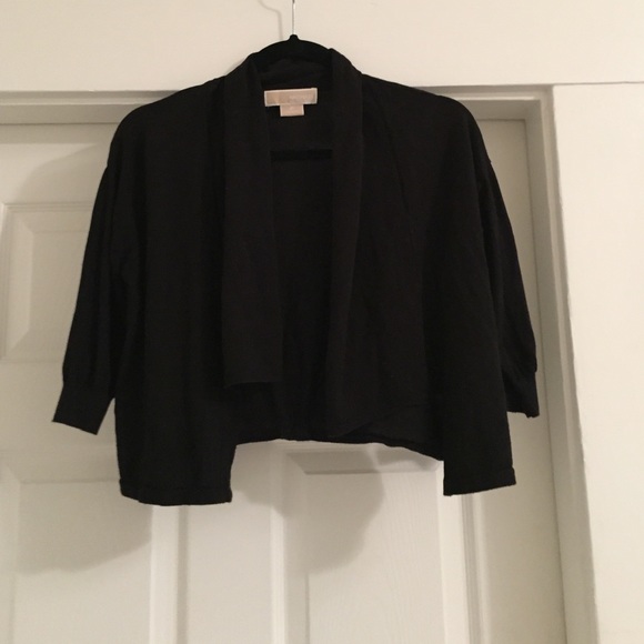 Michael Kors Cropped Open Front Cardigan - Picture 1 of 4