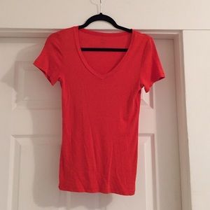 JCrew VNeck Fitted Short Sleeve Tee