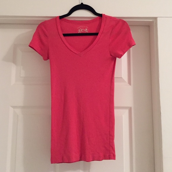 JCrew Fitted Fuchsia Short Sleeve Tee
