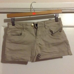 Tan short shorts