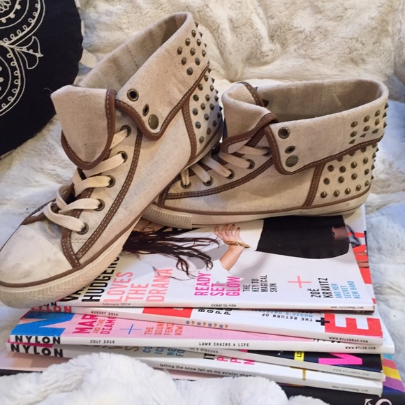 Studded Canvas Sneakers - Picture 2 of 3