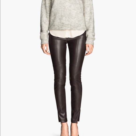 Black leather (faux leather) pants