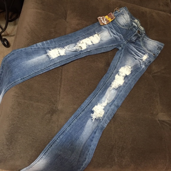 Distressed Denim Jeans