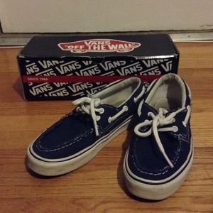 Vans navy boat shoe