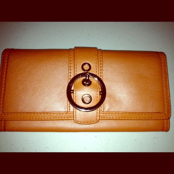 Coach Pearlized Tangerine wallet